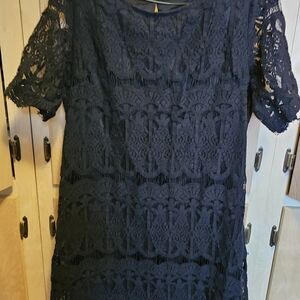 C3, Elegant Black Lace Asymmetrical Dress